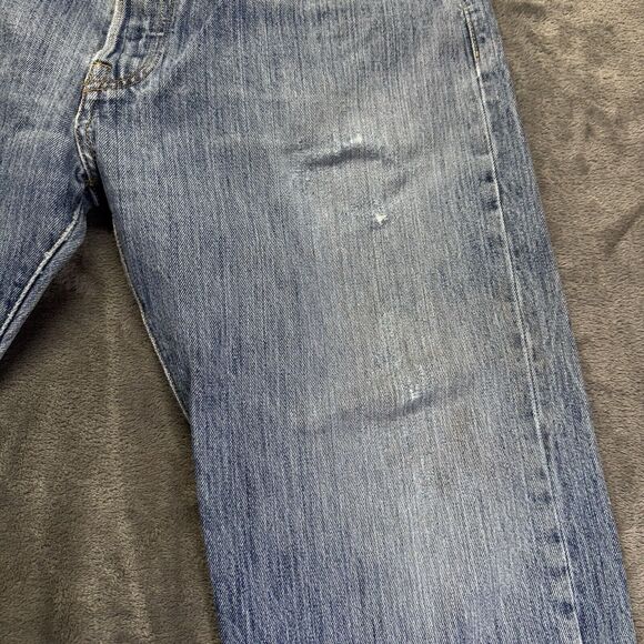 Levi’s 501 Jeans Men’s 36x27 Measured Tag 38x30 Altered Fade Thrashed Grunge - Picture 7 of 16